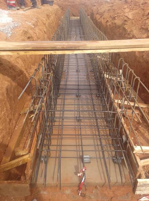 Travaux de drainage - armatures